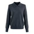 thumbnail image 4 of Comdrip Womens Knit Sweater, Warm Sweaters for Women V Neck Classic Soft Pullover Sweater Loose Casual Long Sleeve 2025 Fall Winter Work Sweaters for Women office Dark Gray M, 4 of 9