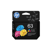 HP 63 Tri-color Original Ink Cartridge, ~150 pages, F6U61AN#140
