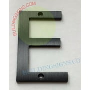 Apartment number E Sign ( Black Aluminium, 3 inch)-Floating Mount Apartment Number sign-The Mont Dom line -ref18722