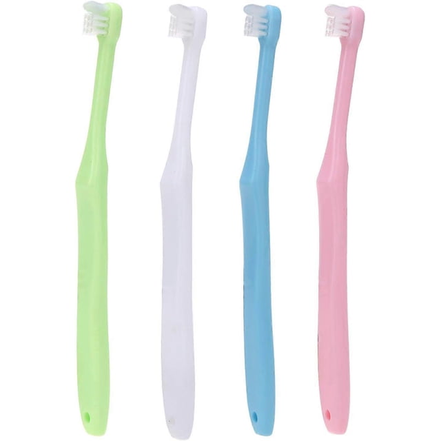 Brosse à Dents Tuftée Mini 4 Pcs, Petite Brosse à Dents Tuftée, Brosse à Dents Orthodontique à Lame Souple de Sagesse (Une Seule)