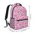 thumbnail image 2 of Easygdp Cute Watermelon Flamingo Mochila Ergonómica Versátil para Laptop - Múltiples Bolsillos, Correas Ajustables, Unisex para Escuela, Viajes y Actividades al Aire Libre-One Size, 2 of 5