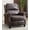 Black-PU, variant on Ebello PU Leather Pushback Recliner Chair with Nailhead Trim - Vintage Style Push Back Lounge Chair for Bedroom & Living Room 350lbs Capacity, Brown