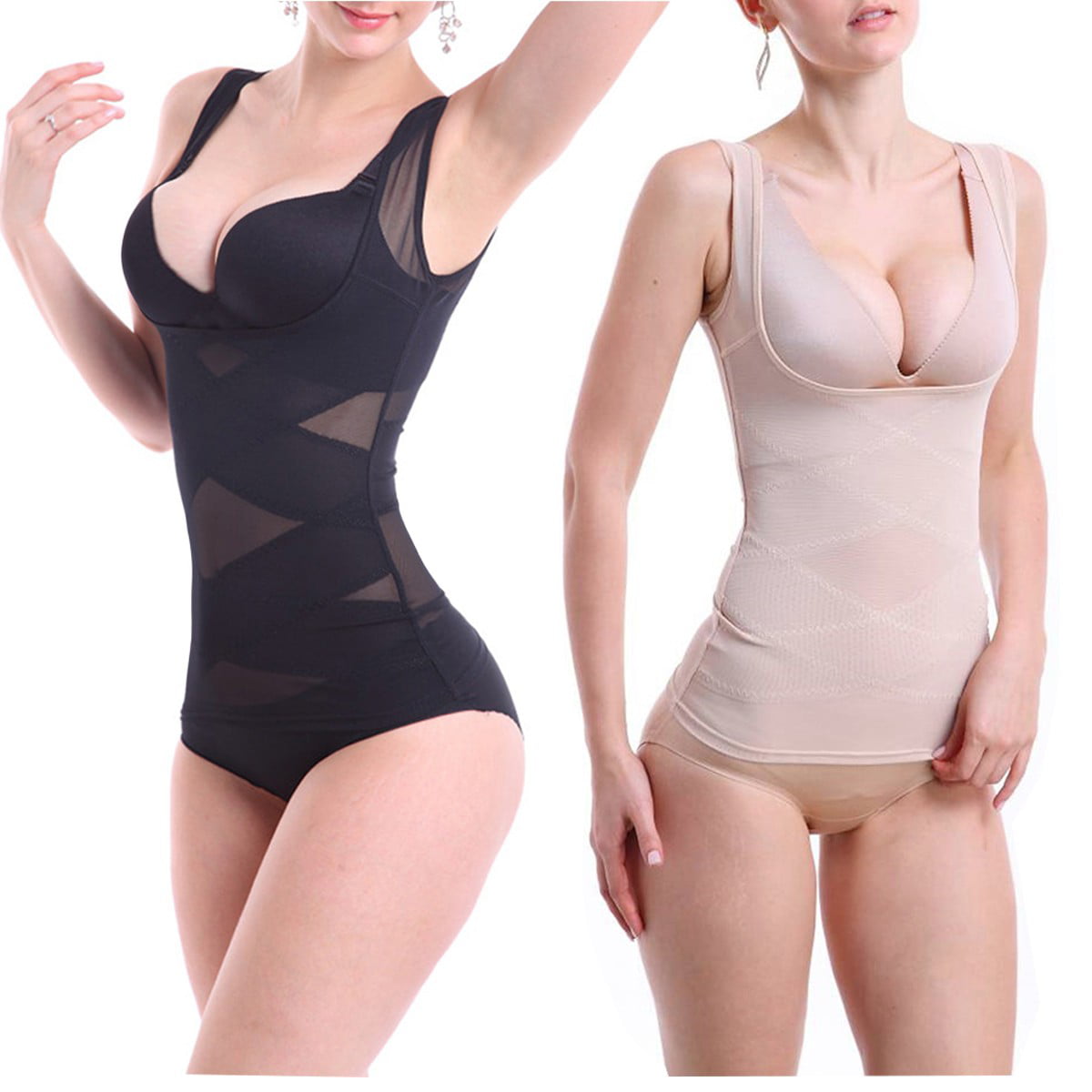 Waist Shaper for Women Tummy Control High Waist Under Dress Vest Slim  Shapewear Chest Support Ultra-thin 