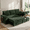 Green, variant on 85" Grey Chenille Modular 3-seater L-shaped Sectional Sleeper Sofa Bed with Pull Out Bed,USB Ports,Cup Holders,Side Pockets,Armrest Storage