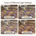 thumbnail image 7 of ODIKA 2'x3' Purple and Mustard Geometric Charm Washable Throw Rug Retro Abstract Backgammon Pattern Design for Hallway, Study Room, Non-Slip Low Profile, Flatwoven, 7 of 7