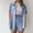 Light Blue, variant on mihongmao 2 Piece Lounge Set Women Airport Travel Outfit Women's Summer Two Piece Neck Long Sleeve Shirt High Waist Drawstring Large Shorts Casual Set Gray L