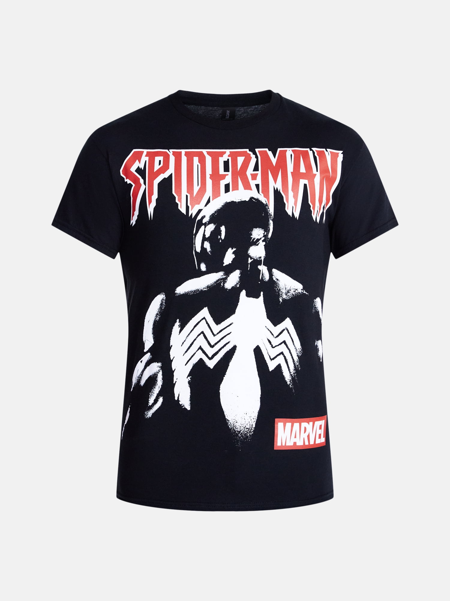 Marvel Spider-Man Men's and Big Men's Black Suit Graphic Tee, Sizes S-3XL