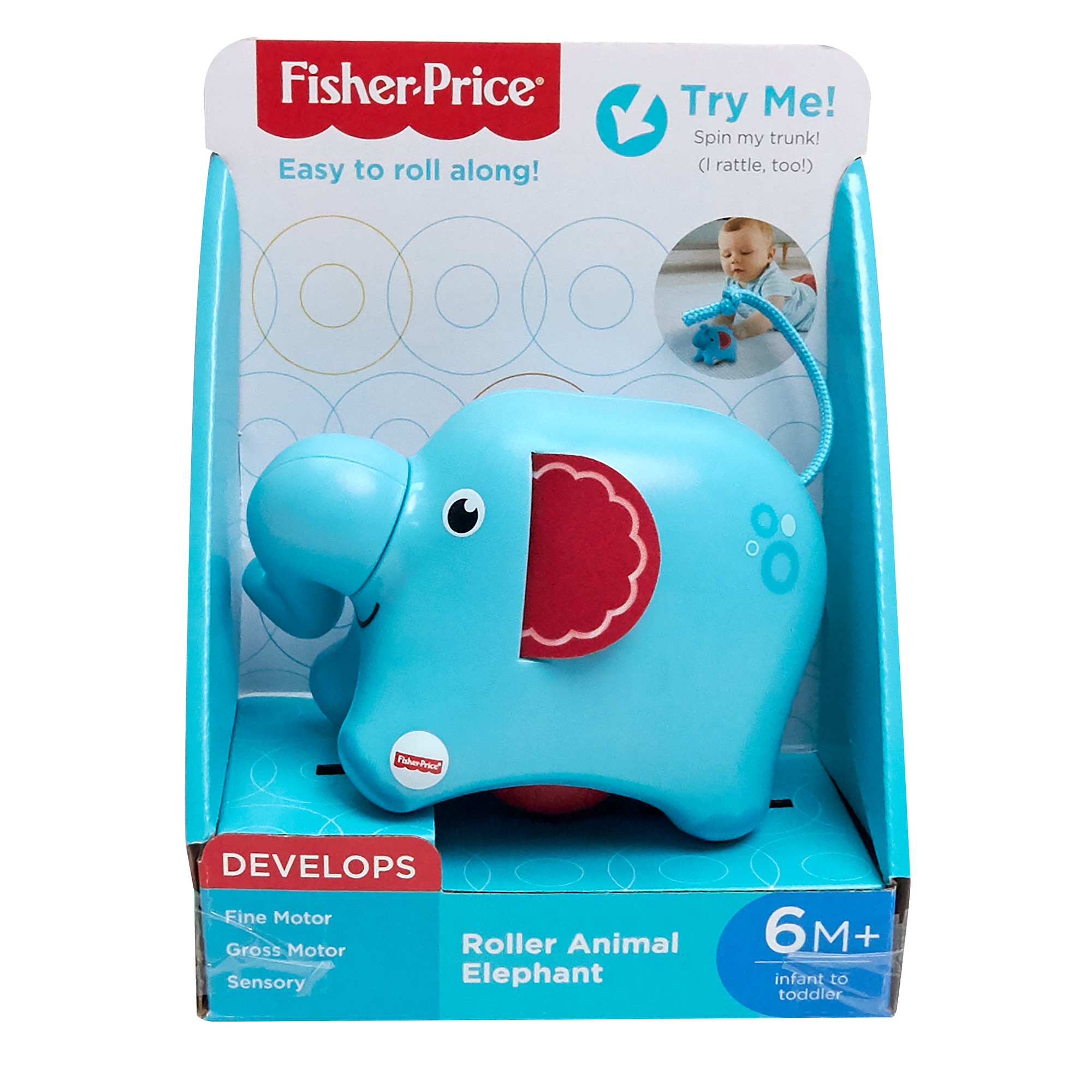 Fisher-Price Roller Elephant with Sounds & Sensory Play - image 4 of 4