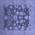 thumbnail image 1 of Ahgly Company Machine Washable Indoor Square Oriental Blue Industrial Area Rugs, 6' Square, 1 of 4