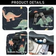 thumbnail image 5 of Women Men Gym Bag,Dark Blue Dinosaurs Space Pattern Small Duffle Bag Spend the Night Bags for Women with Shoes Compartment Washbag,Detachable Shoulder Strap,19.7x8.3x11 Inches, 5 of 5