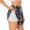 White, variant on Hirioo Colorful Tropical Leaves for Women's Double Layer Athletic Shorts High-Performance Gym Shorts with Inner Pocket, Elastic Waistband-X-Large