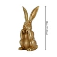 thumbnail image 7 of 3D Gold Bunny Head Easter Bunny Figurines Bunny Statues,Easter Golden Rabbits Figurine,Resin,30Cm, 7 of 7