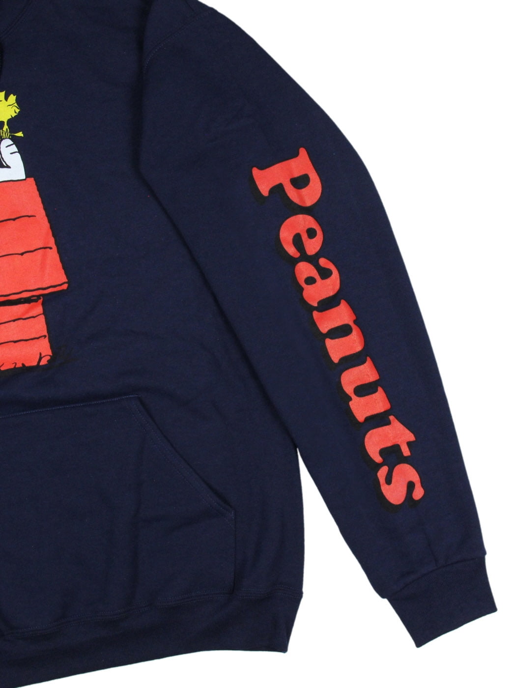 Peanuts Juniors' Snoopy And Woodstock Red Doghouse Hooded Sweatshirt Pullover Hoodie