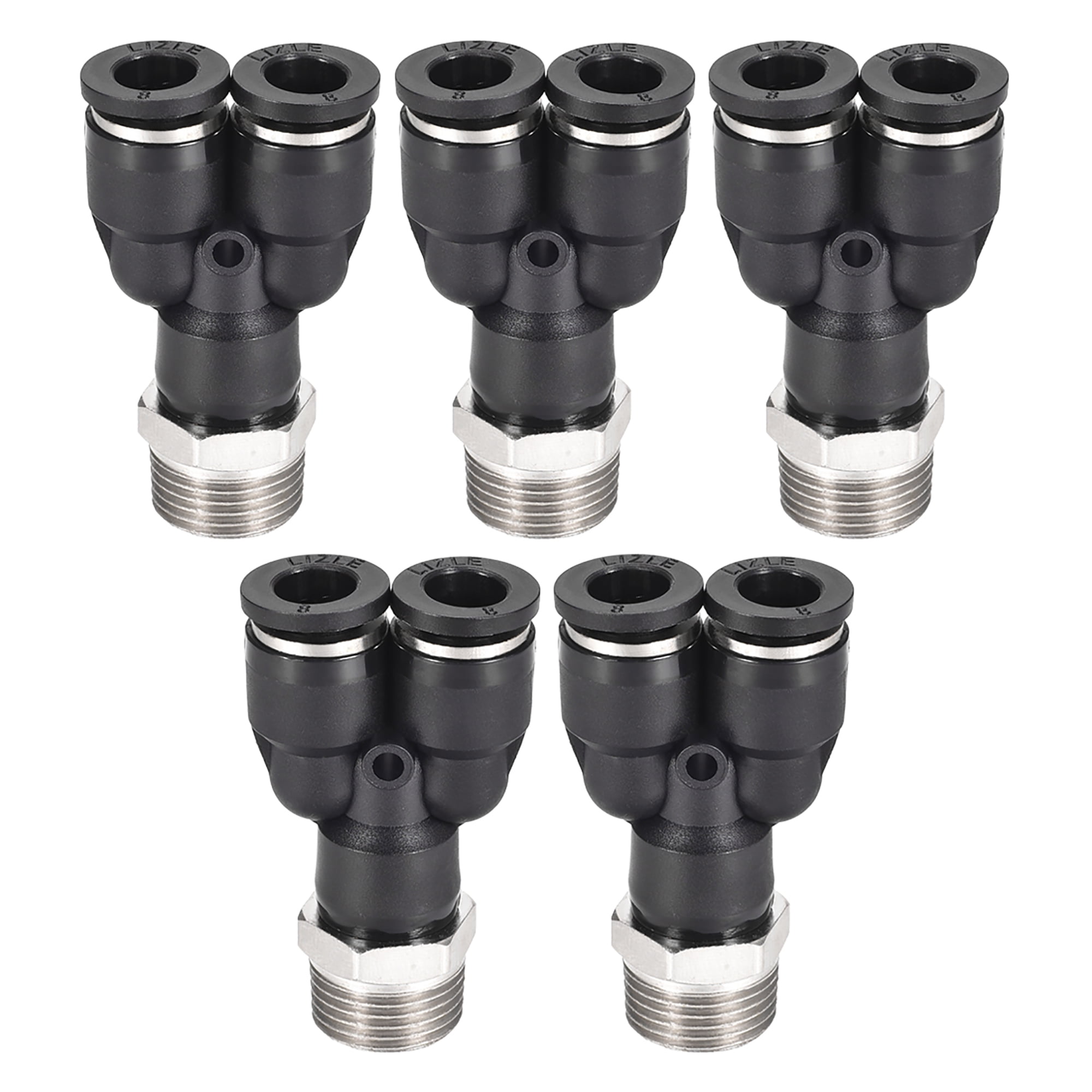5Pcs 8mm Y Shaped Push-to-Connect Pneumatic Fittings 