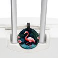 thumbnail image 3 of Flamingo Tropical Rainforest 2pcs PU Leather Round Bag Tags Suitcase Handbag Tags with Privacy Cover and Name ID Tag for Travel Luggage, Handbags, Backpacks, School Bags, 3 of 6