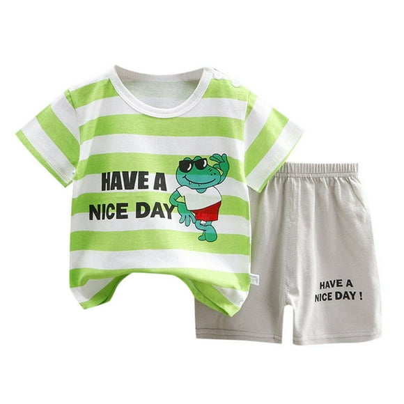 JTieacloth Summer Children Short Sleeve Shorts Set Korean Version Of Pure T Shirt,Boys Outfit Sets Sizes 3-4 Years