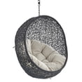 thumbnail image 2 of Modway Encase Swing Outdoor Patio Lounge Chair without Stand - Black/Beige, 2 of 6