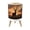 Color 3, variant on Small Trash Can with Lid Moose Standing Snowy Forest Sunset Wooden Paw Print Frame 1.8 Gallon Dog Proof Trash Can Round Garbage Can Waste Bin Wastebasket for Bathroom Bedroom Living Room