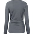 thumbnail image 3 of Sherrylily Maternity Shirt Side Button and Ruched Tunic Tops Long Sleeve T-Shirts, 3 of 5