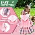 thumbnail image 4 of GASTROPOD Dog Dresses for Small Dogs Girl,Acrylic Small Dog Clothes,Soft Touch with Plaid Dog Costume,Pink,Xs, 4 of 7