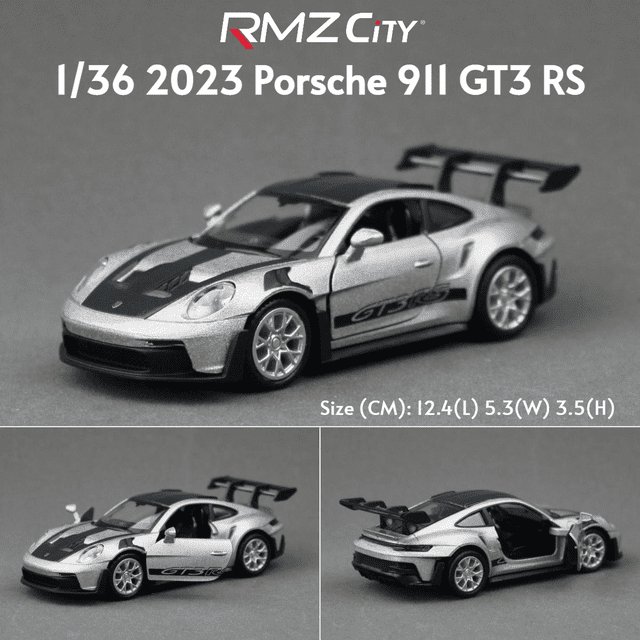 MAKEDA 1/36 escala Diecasts Cars Porsche 911 GT3 RS deportes-coches modelos de aleación vehículos Juguetes,2023 Silvery
