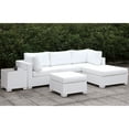 thumbnail image 3 of Arthur Tempered Glass Top Outdoor End Table, White, 3 of 4