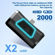 Uberwith Rechargeable Battery Pack Compatible with PS5 Dualsense/Edge Controller,Play and Charge Kit for Playstation 5 Controller,2000mAh with LED Indicator,USB Type-C Charging Cable