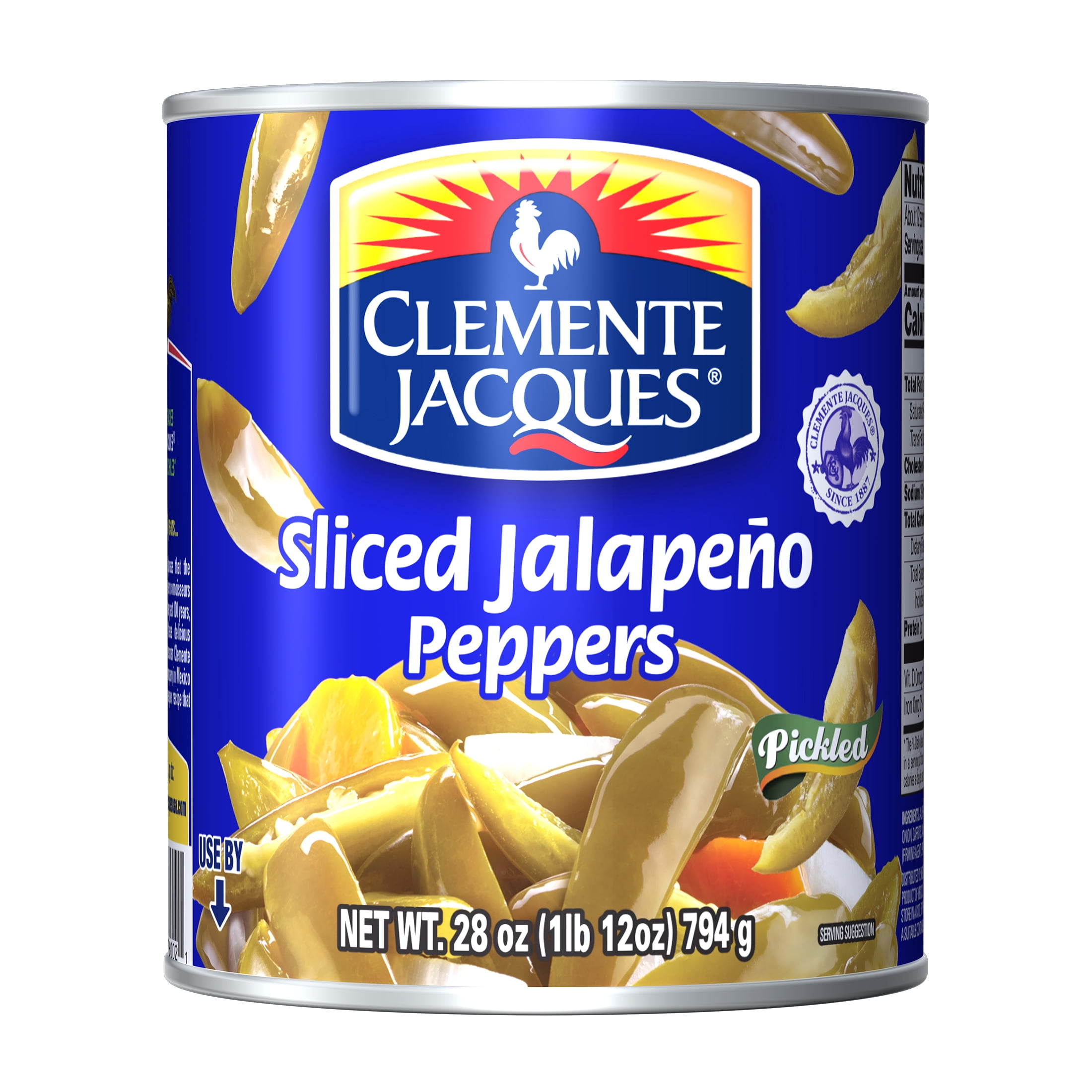 (2 pack) Clemente Jacques Sliced Jalapeño Peppers, Pickled Jalapeños, 28 oz Can