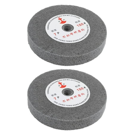 

2X 150mm Dia 25mm Thick 180 Grit Fiber Wheel Polishing Buffing Disc