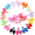 thumbnail image 3 of 12 pinzas para el pelo con lazo, horquillas coloridas, accesorios de belleza para bebés y niñas., 3 of 8