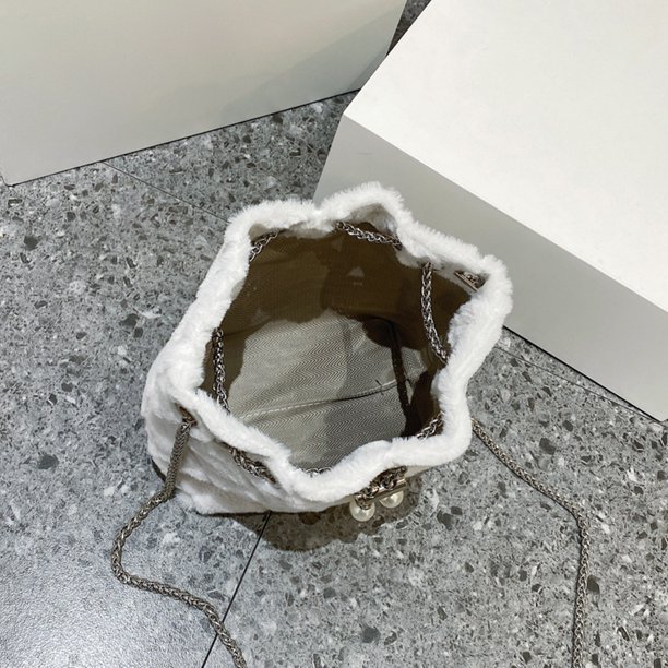 Bolsa s de mensajero de felpa para mujer s elegantes con cadena Ehuebsd de celosía rómbica informales a la moda sencillos y cálidos para ir de compras y viajar de invierno