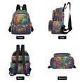 thumbnail image 2 of JIALIOU Mini Backpack Purse for Women Quilted Casual Daypack Small Travel Shoulder Bag, Colorful Dragonflies, 2 of 7