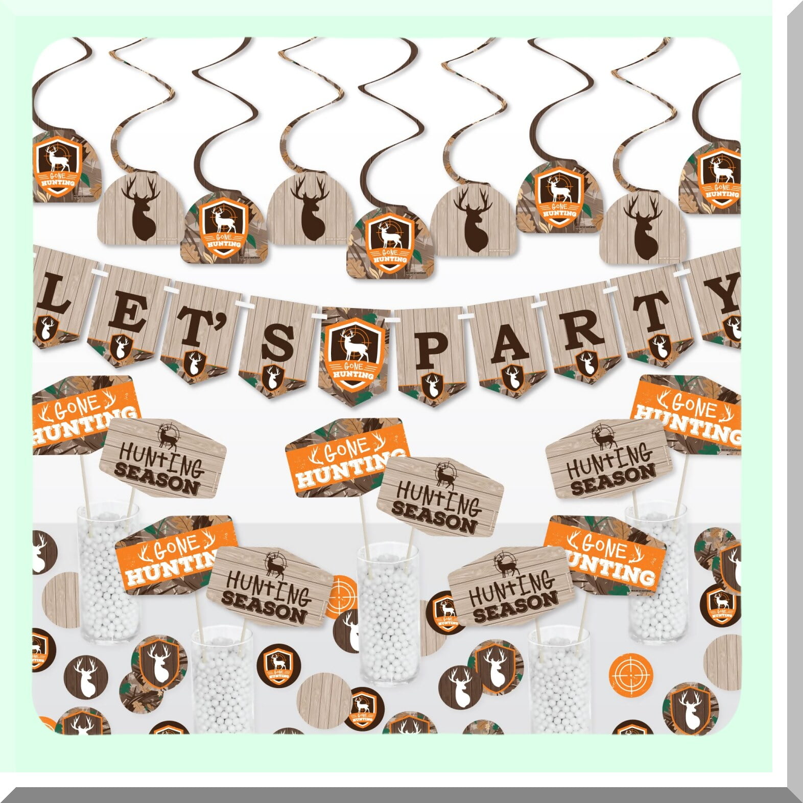 Camo Adventure Baby Shower and Birthday Party Decoration Kit 51
