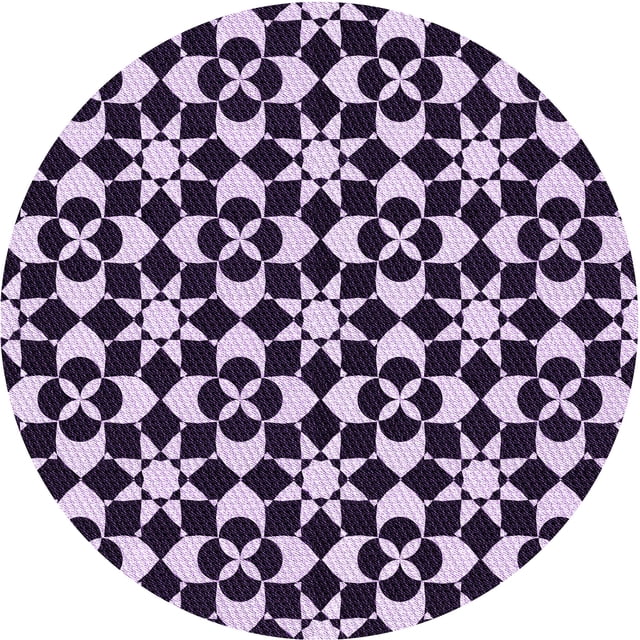 Ahgly Company Tapis Rond Lavable en Machine Intérieur Transitionnel Rose Blush, 4 Pieds Rond