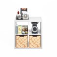 thumbnail image 5 of Furinno Hermite 4-Cube Open Shelves Kitchen Storage, Kitchen Island, Bakers Rack, Buffet Sideboard, White, 5 of 5