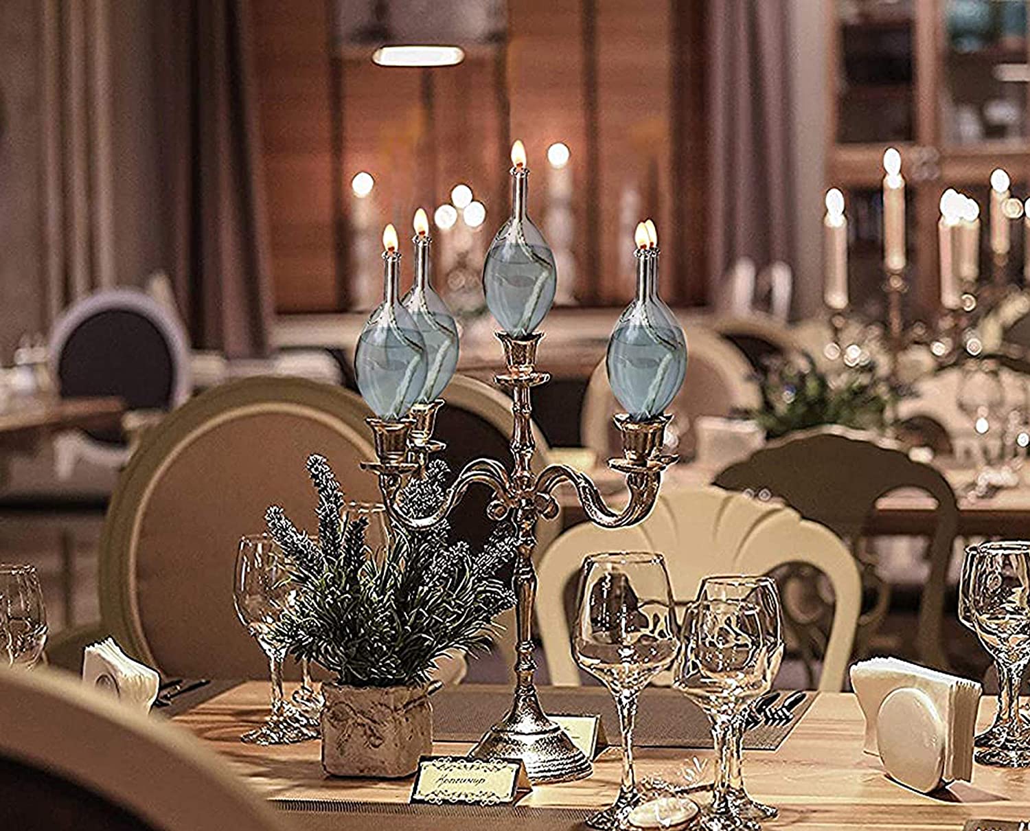 Ner Mitzvah, Oil Lamp Lantern for Indoor and Outdoor Use - Modern