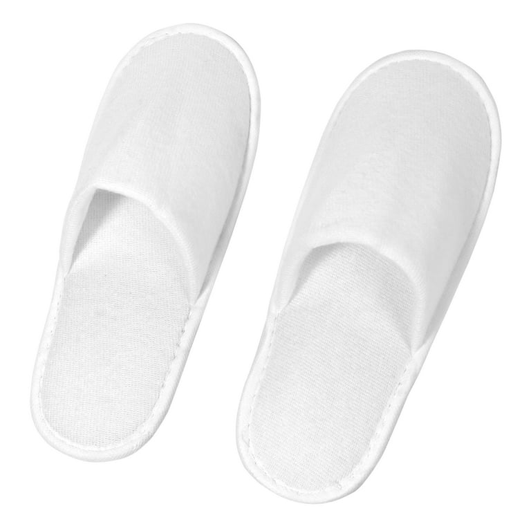 6 Pairs Disposable Slippers, Closed Toe Spa Slippers Non-Slip for Hotel, Travel, Guest, Home - Fits Up to US Men Size 10 Women Size 11 (Regular) - Walmart.com