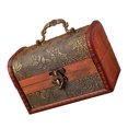 thumbnail image 4 of 1Pc Retro Sundries Packaging Box European Style Vintage Desktop Organizer Wooden Storage Box (Blue, Golden Grapes Style, Large Size), 4 of 6