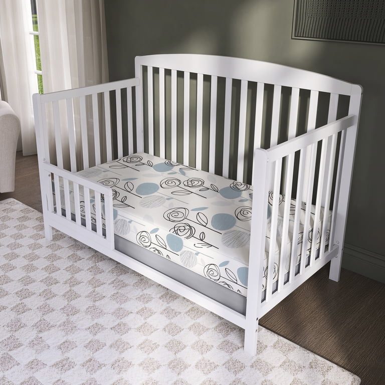 Dream On Me Nap Nest Crib Mattress, Teal Flowers photo 7
