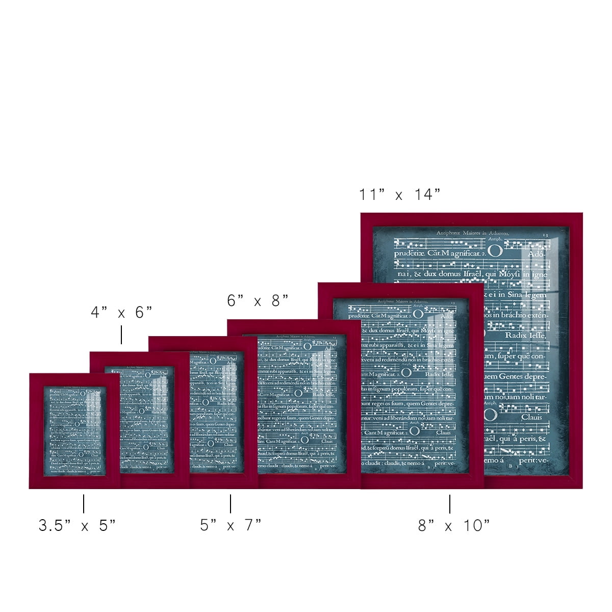 Graphic Songbook III - Framed Print w/glass - Cherry Red