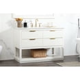 thumbnail image 2 of Elegant Decor Larkin 48" Solid Wood MDF Single Bathroom Vanity in White, 2 of 8