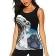thumbnail image 3 of Goofa Cat Astronaut Printed Womens Workout Tops for Women Sleeveless Yoga Shirts Athletic Running Tank Tops Sleeveless Gym Clothes Workout Apparel-XX-Large, 3 of 9