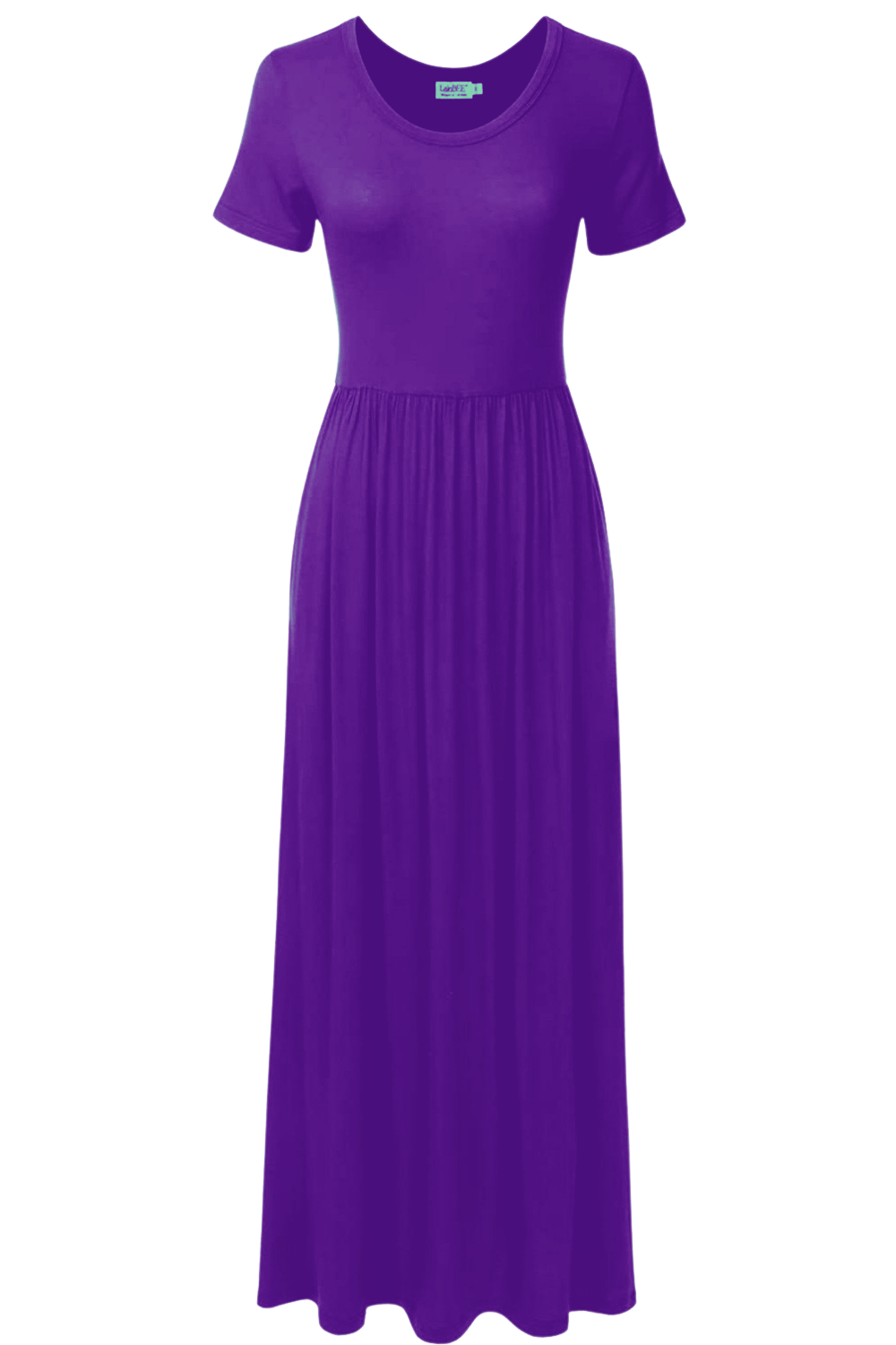 Women's Short Sleeve Purple Maxi Dress - Walmart.com