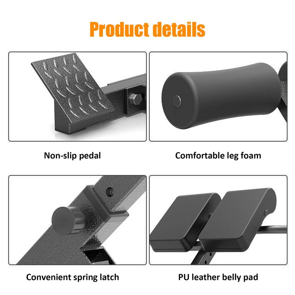 ZHON Roman Chair Back Extender - Angle & Height Adjustable Hyperextension Bench for Home Gym - Adjustable Back Exercise Machine Adjustable Sit up Bench Decline Bench Flat Bench