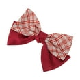 thumbnail image 4 of Unique Bargains 1 Pc Hair Barrettes Fashion Plaid Bow Hair Clip Red White, 4 of 5