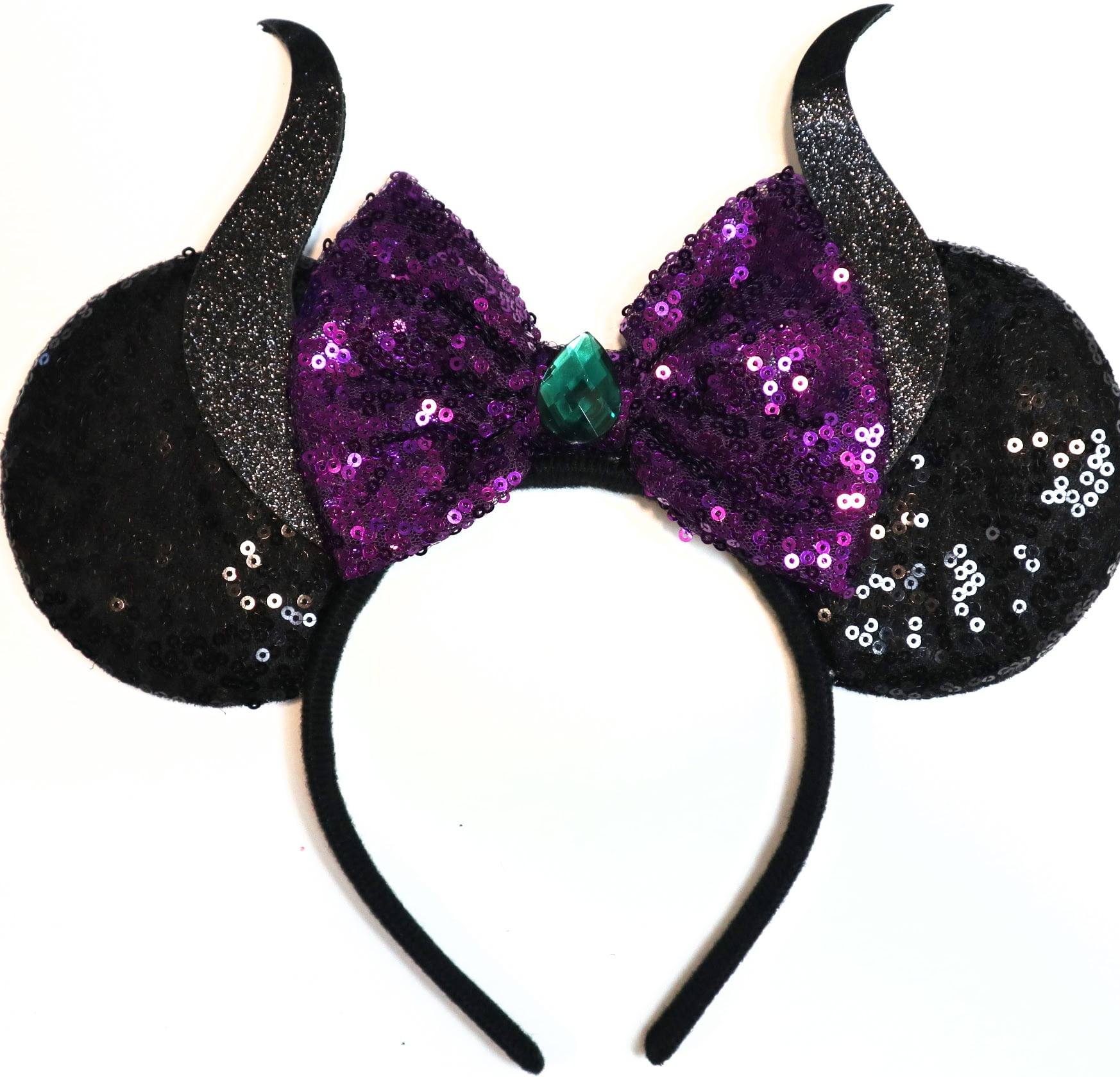 Maleficent Inspired Ears Minnie Ears Headband / Purple Minnie Ears / Halloween Minnie Ears