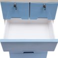 TFCFL 6 Drawers Portable Sturdy Plastic Dresser Storage with Keys Blue 19.7"