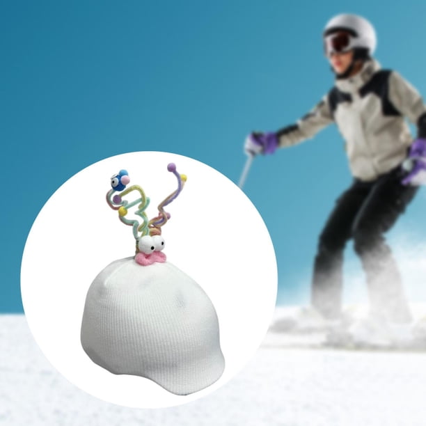 adult helmet cover snowboard Lacooooppia Ski Helmet Cover Knitted Cap Decorative for Adults Funny Gifts Lovely Snowboard Soft Helmet Accessories Ski Helmet Decoration