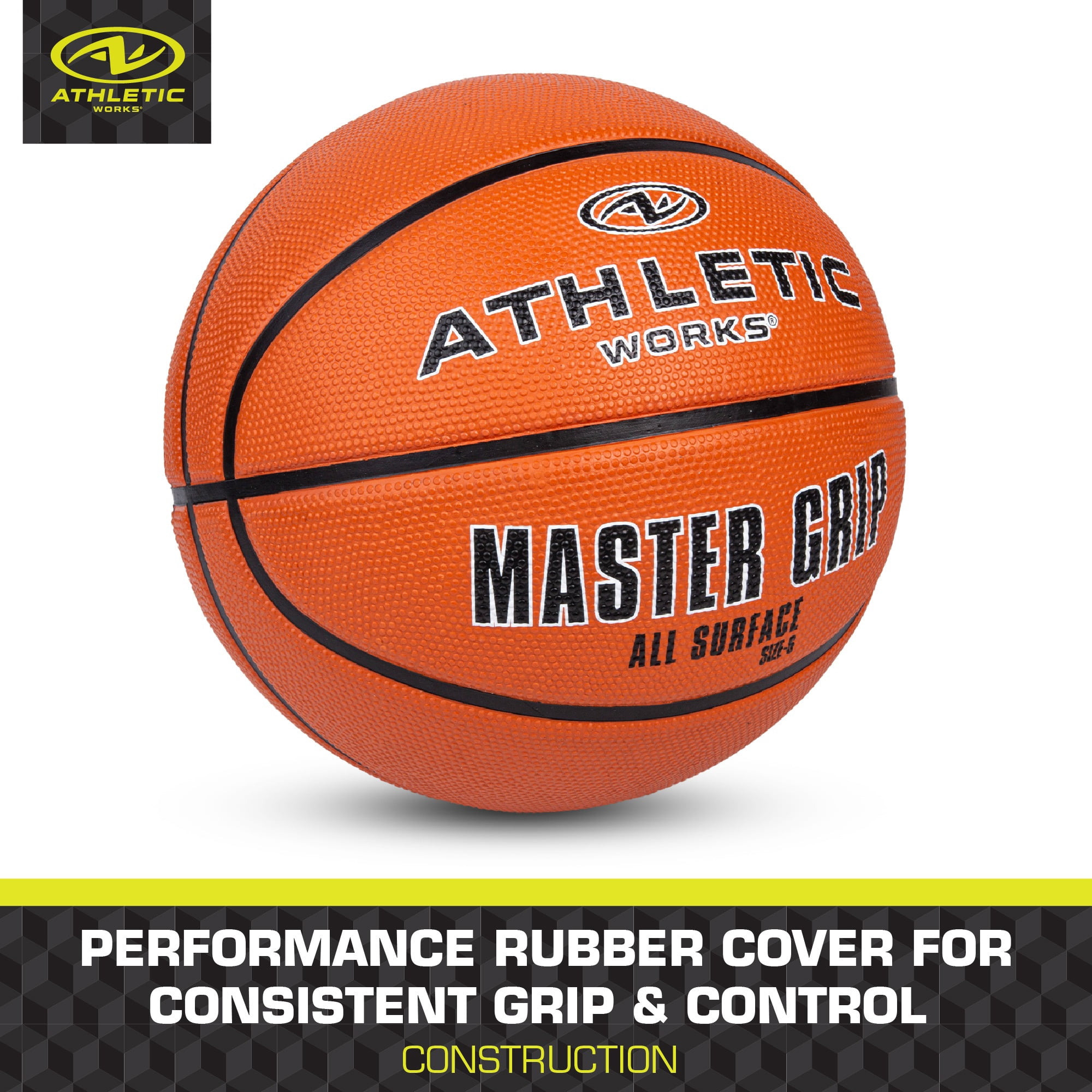 Athletic Works Size 6 Master Grip Basketball for Child 9-11 Years Old