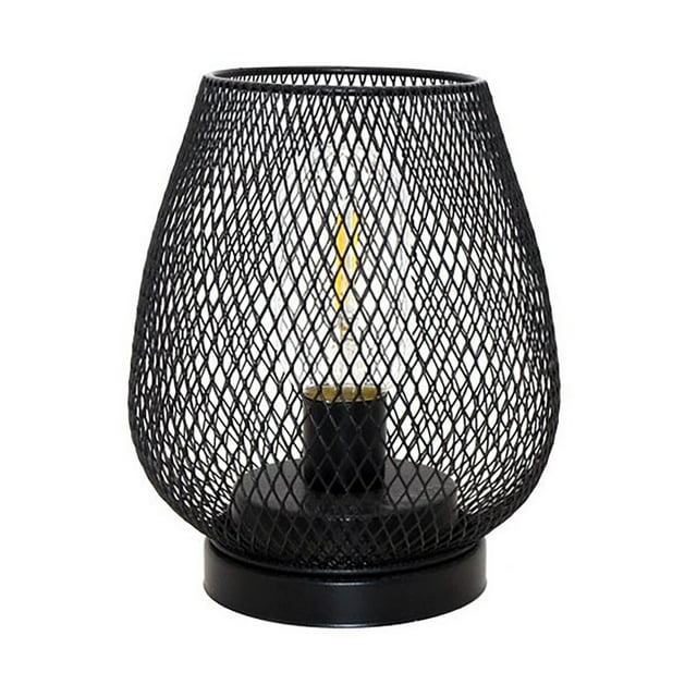 uhnmki Industrial Style Decorative Table Lamp Unique Art Craft Silk Screen LED Night Light